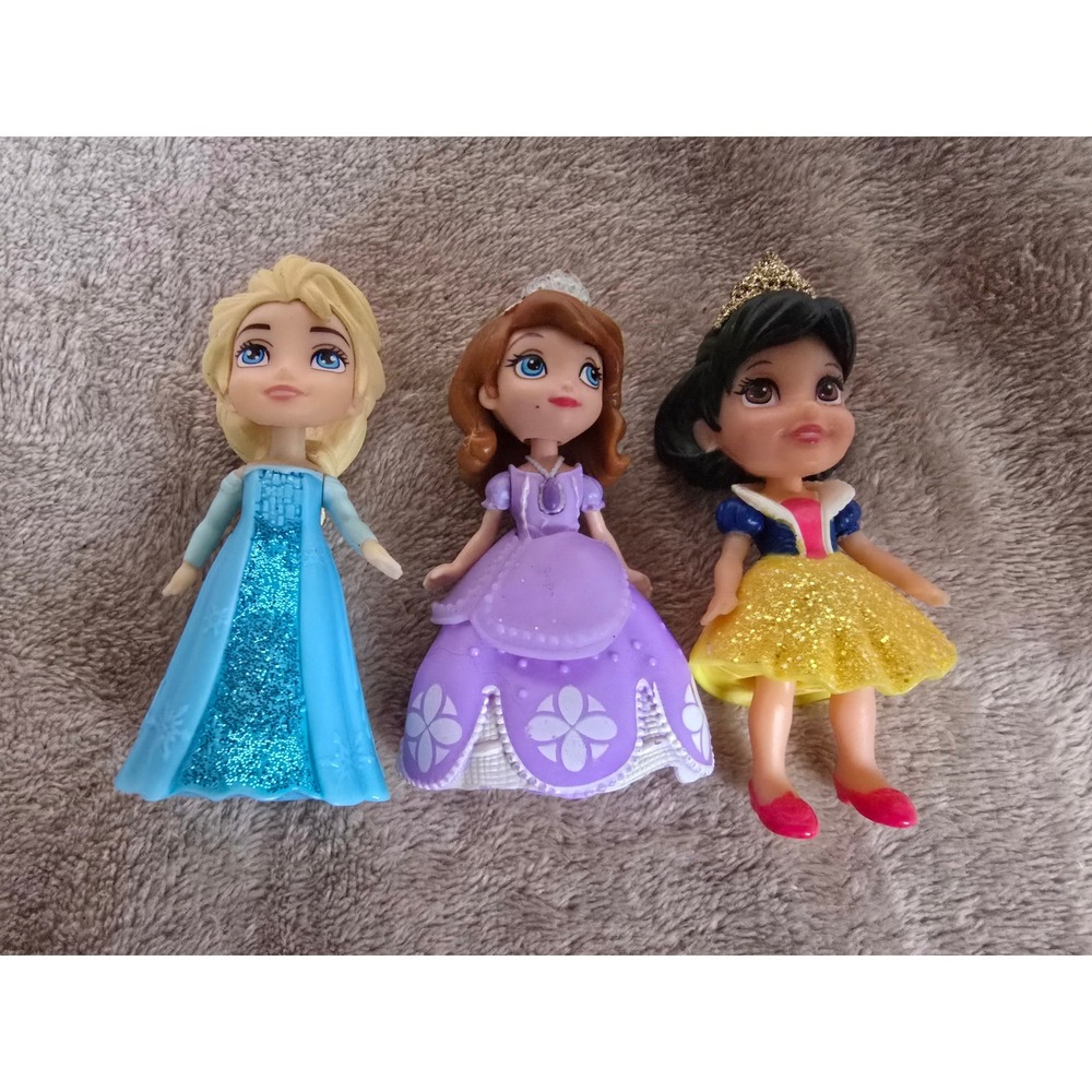 Disney Princess Small Doll Lot Elsa Snow White Sofia the First Mini Figures